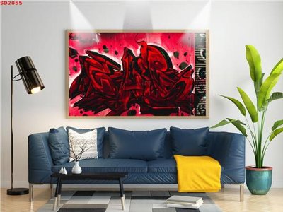 File gốc File tranh hiện đại Sơn Dầu SD2055 (in lụa) hoa văn cổ điển