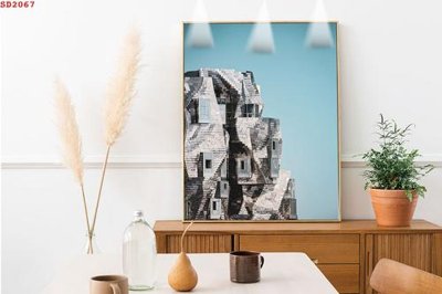 Ảnh gốc File tranh hiện đại Sơn Dầu SD2067 (độ nét cao) in mica