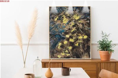 File in trần File tranh hiện đại Sơn Dầu SD2210 (bản gốc) hoa văn