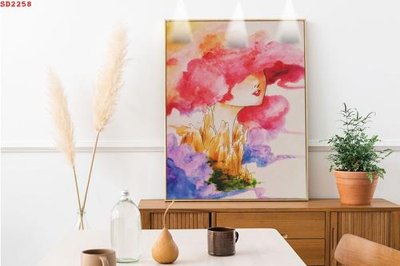 Download file File tranh hiện đại Sơn Dầu SD2258 (gốc) in mica bàn thờ