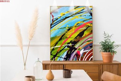 File gốc File tranh hiện đại Sơn Dầu SD2311 (in mica) cắt laser