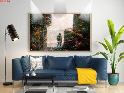 File gốc File tranh hiện đại Sơn Dầu SD2374 (chủ đề hiện đại) trang trí