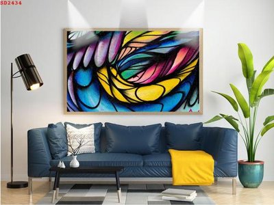 File tranh in tráng gương File tranh hiện đại Sơn Dầu SD2434 (siêu nét)