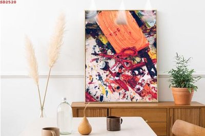 Ảnh gốc File tranh hiện đại Sơn Dầu SD2520 (siêu chi tiết) để in ấn