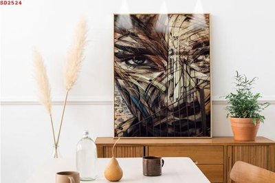 File gốc File tranh hiện đại Sơn Dầu SD2524 (in lụa) cao cấp