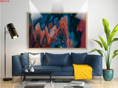 File gốc File tranh hiện đại Sơn Dầu SD2716 (in mica) làm bảng hiệu