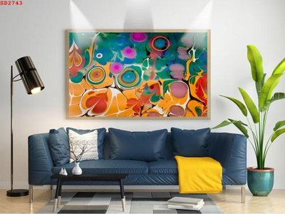 File tranh File tranh hiện đại Sơn Dầu SD2743 (bản gốc) in lụa 5D