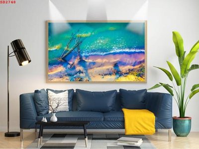 File tranh gốc PSD File tranh hiện đại Sơn Dầu SD2748 còn nguyên layer