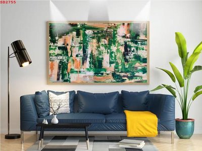 Download file File tranh hiện đại Sơn Dầu SD2755 (gốc) in mica bàn thờ