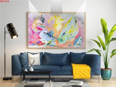 Ảnh gốc file in lụa File tranh hiện đại Sơn Dầu SD2762 chi tiết