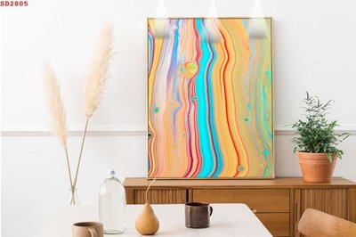 File PSD File tranh hiện đại Sơn Dầu SD2805 (gốc) tách lớp chi tiết