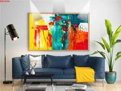 File gốc File tranh hiện đại Sơn Dầu SD2858 (in mica) cắt laser