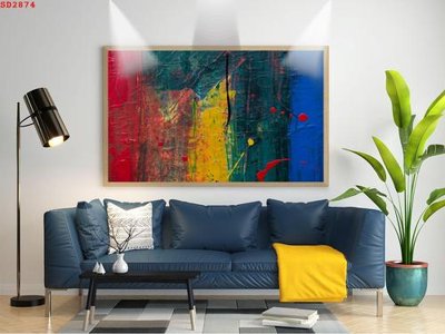 Ảnh gốc file in lụa File tranh hiện đại Sơn Dầu SD2874 chi tiết