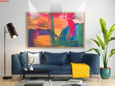 File gốc File tranh hiện đại Sơn Dầu SD2887 (in mica) làm quà tặng
