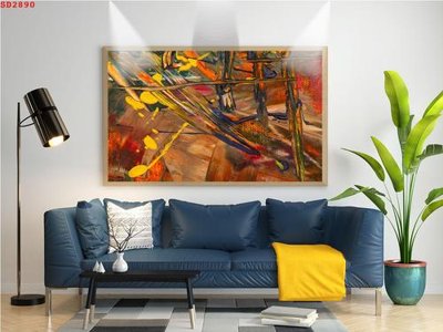 File gốc File tranh hiện đại Sơn Dầu SD2890 (in lụa) tranh phong thủy