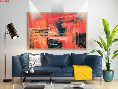 File PSD File tranh hiện đại Sơn Dầu SD2907 (gốc) cho in quảng cáo