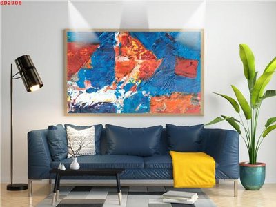 File gốc File tranh hiện đại Sơn Dầu SD2908 (trang trí) phòng làm việc
