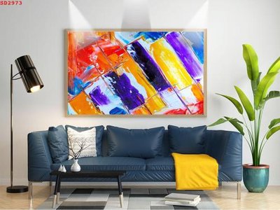 File gốc in ấn File tranh hiện đại Sơn Dầu SD2973 chuẩn màu CMYK
