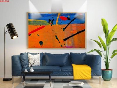 File gốc File tranh hiện đại Sơn Dầu SD3052 (in lụa) trang trí tường