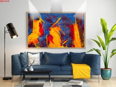 File tranh File tranh hiện đại Sơn Dầu SD3159 (gốc) in trên kính