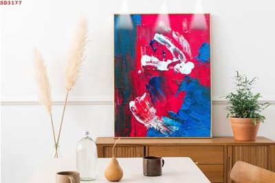 Ảnh gốc File tranh hiện đại Sơn Dầu SD3177 (độ nét cao) in tráng gương