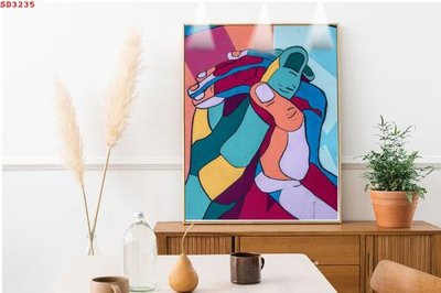 File gốc in ấn File tranh hiện đại Sơn Dầu SD3235 chất lượng vượt trội