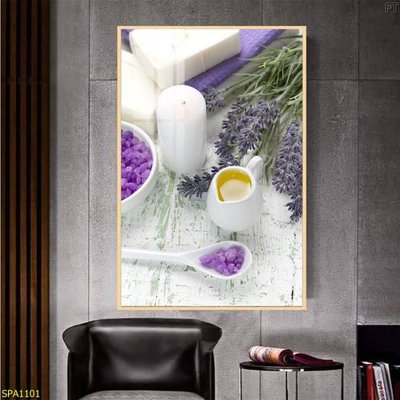 File tranh gốc in trần nhà Tranh trang trí Spa SPA1101 3D