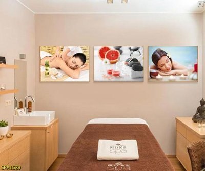 File in mica Tranh trang trí Spa SPA1529 (bản gốc) làm vách ngăn