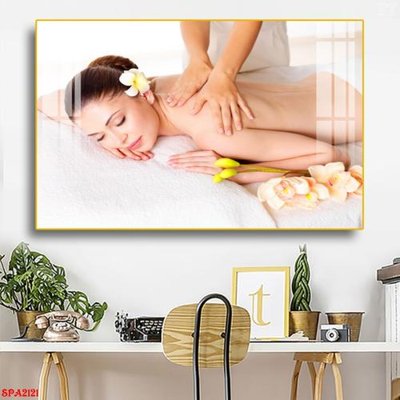 File gốc Tranh trang trí Spa SPA2121 (in lụa) họa tiết 3D