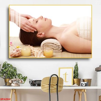 File in trần Tranh trang trí Spa SPA2847 (file gốc) hoa văn 3D