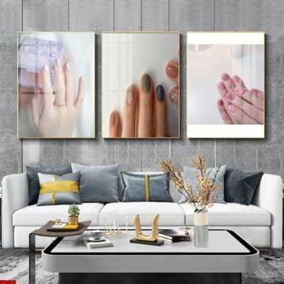 File gốc File tranh nail , tranh trang trí quán nail móng SPA3023 (in tráng gương) hiện đại