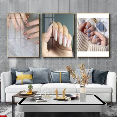 Ảnh gốc File tranh nail , tranh trang trí quán nail móng SPA3066 (nét căng) in mica