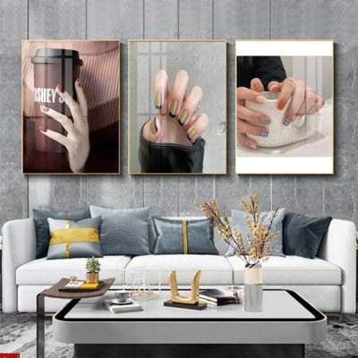 File tranh File tranh nail , tranh trang trí quán nail móng SPA3091 (gốc) chủ đề con người