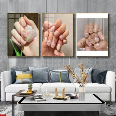 Ảnh gốc File tranh nail , tranh trang trí quán nail móng SPA3129 (nét căng) in mica