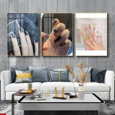 File PSD File tranh nail , tranh trang trí quán nail móng SPA3137 (gốc) nhiều lớp (multi-layer)