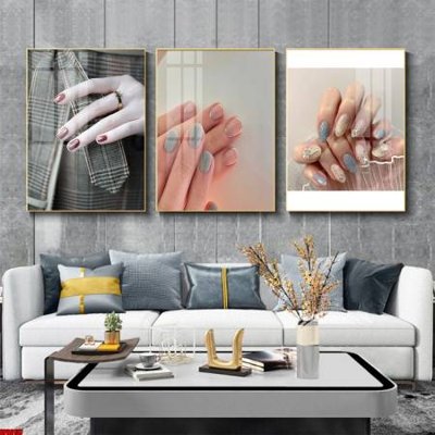 File in mica File tranh nail , tranh trang trí quán nail móng SPA3157 (bản gốc) làm vách ngăn