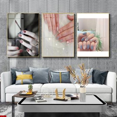 File tranh gốc PSD File tranh nail , tranh trang trí quán nail móng SPA3159 còn nguyên layer