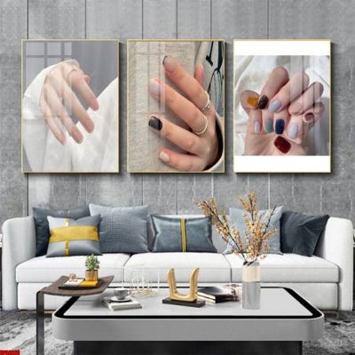 File gốc File tranh nail , tranh trang trí quán nail móng SPA3233 (phiên bản chuẩn) để in ấn