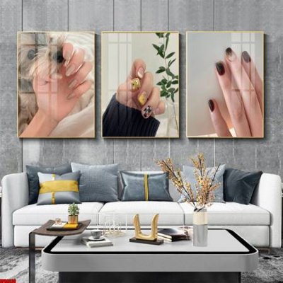 File gốc File tranh nail , tranh trang trí quán nail móng SPA3236 (in 3D) cho trang trí