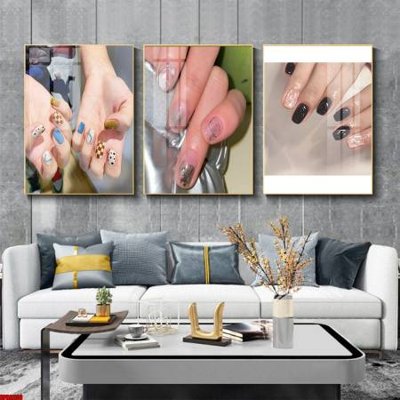 File gốc File tranh nail , tranh trang trí quán nail móng SPA3250 (in tráng gương) sang trọng