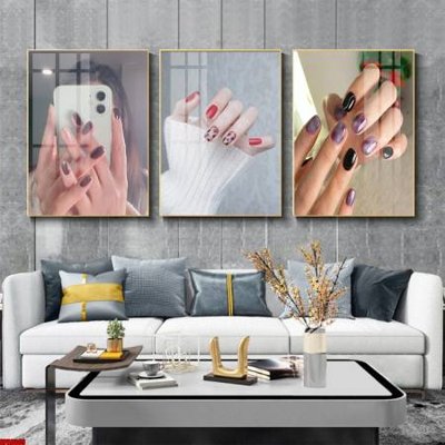 File tranh File tranh nail , tranh trang trí quán nail móng SPA3305 (bản gốc) in lụa dán tường