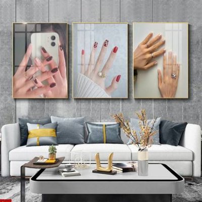 Ảnh gốc File tranh nail , tranh trang trí quán nail móng SPA3306 (độ nét cao) in mica