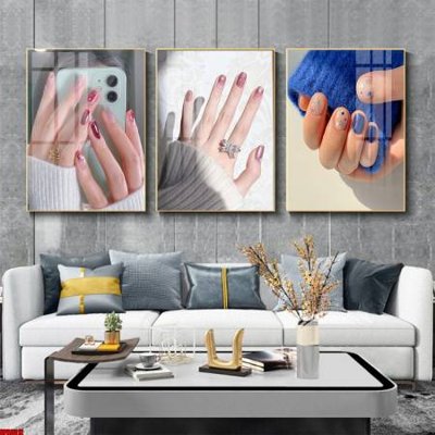 Download file gốc File tranh nail , tranh trang trí quán nail móng SPA3312 (in lụa) tranh 3D