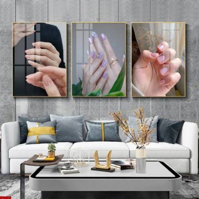 File gốc File tranh nail , tranh trang trí quán nail móng SPA3320 (in 3D) nghệ thuật