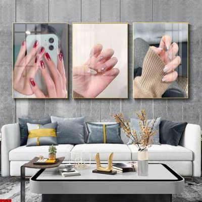 File gốc File tranh nail , tranh trang trí quán nail móng SPA3329 (phong cách) tối giản