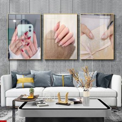 File gốc File tranh nail , tranh trang trí quán nail móng SPA3331 (in lụa) trang trí tường