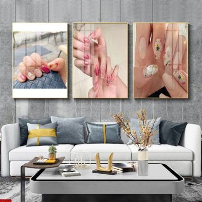 File in mica File tranh nail , tranh trang trí quán nail móng SPA3350 (bản gốc) làm vách ngăn