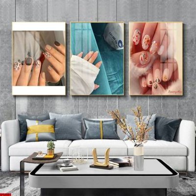 File gốc File tranh nail , tranh trang trí quán nail móng SPA3354 (in 3D) nghệ thuật