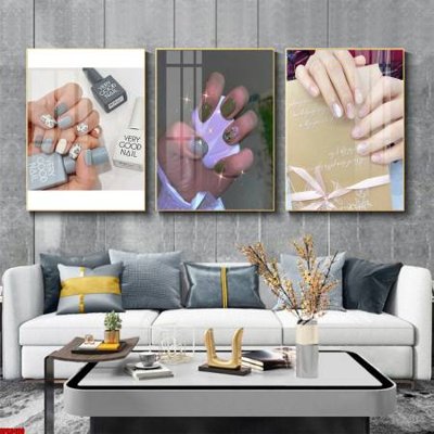 File gốc File tranh nail , tranh trang trí quán nail móng SPA3400 (in lụa) chi tiết cao