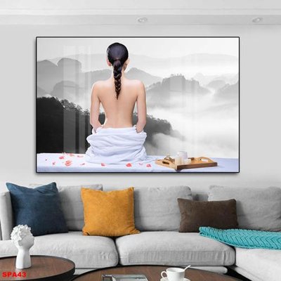 File gốc File tranh trang trí spa SPA43 (in tráng gương) hiện đại